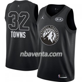 Camiseta Hombre Minnesota Timberwolves Karl Anthony-Towns 32 2018 All Star Jordan Brand Negro Swingman